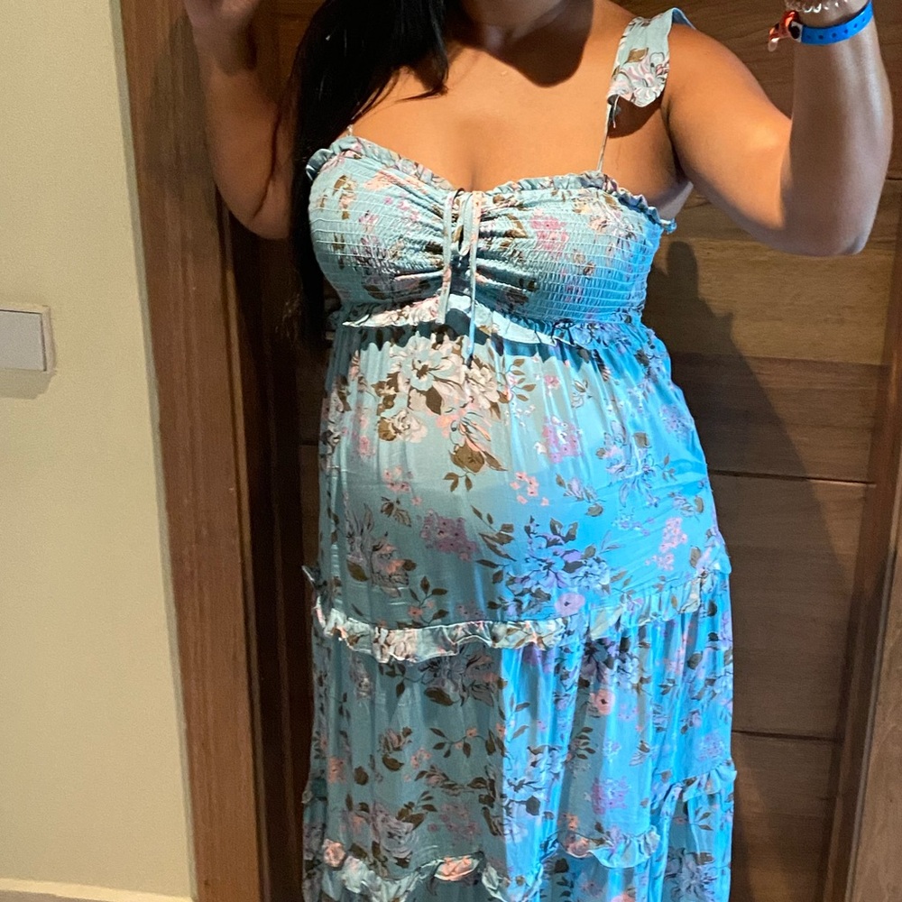 Pinkblush One Shoulder Floral Dress - Blue and Pink